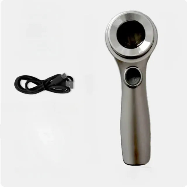 Black and silver jewelry tobacco alcohol appraisal magnifying glass with optical glass lens and USB C cable