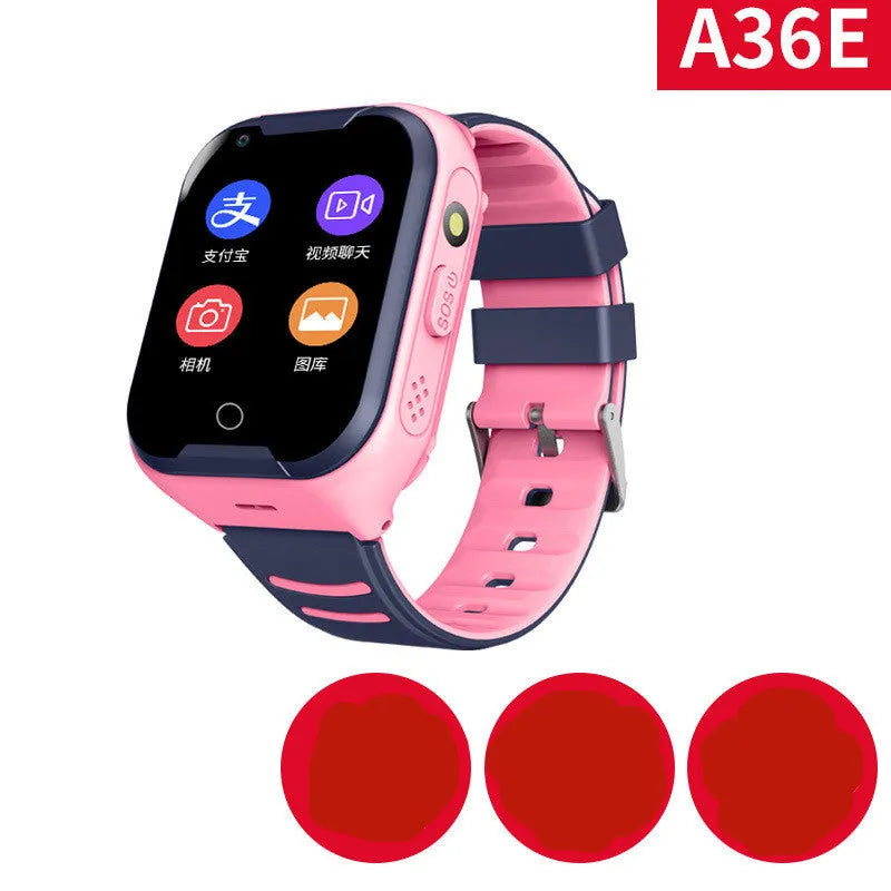 Blue children's smartwatch with GPS and video calling on wrist