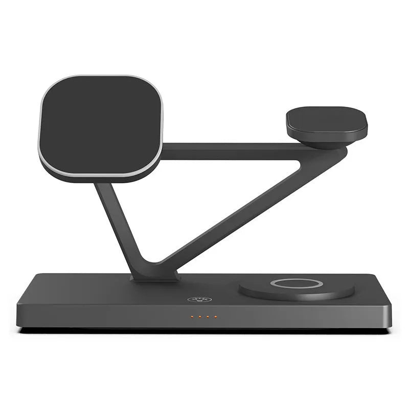Five-in-one small night lamp wireless charger with magnetic suction bracket in black