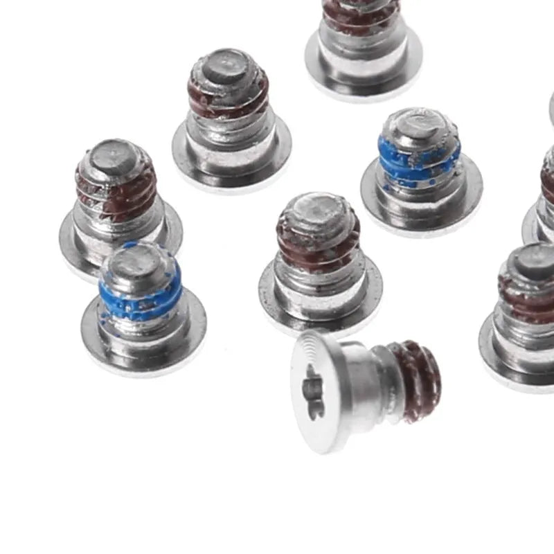 Ten small metal replacement screws for MacBook Pro A1502 A1398 A1425 bottom shell repair.