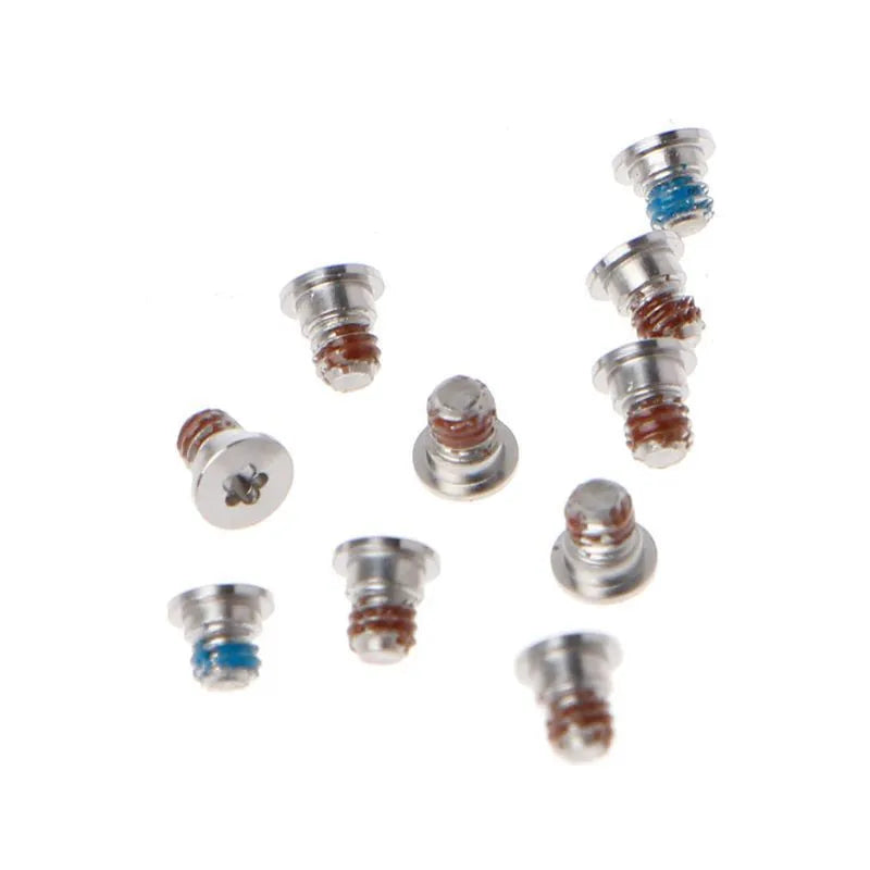 Ten small metal replacement screws for MacBook Pro A1502 A1398 A1425 bottom shell repair.
