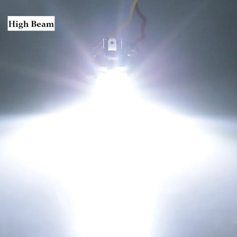 Motorcycle LED M4 double claw H6 headlight 20W 12-80V white light aluminium housing