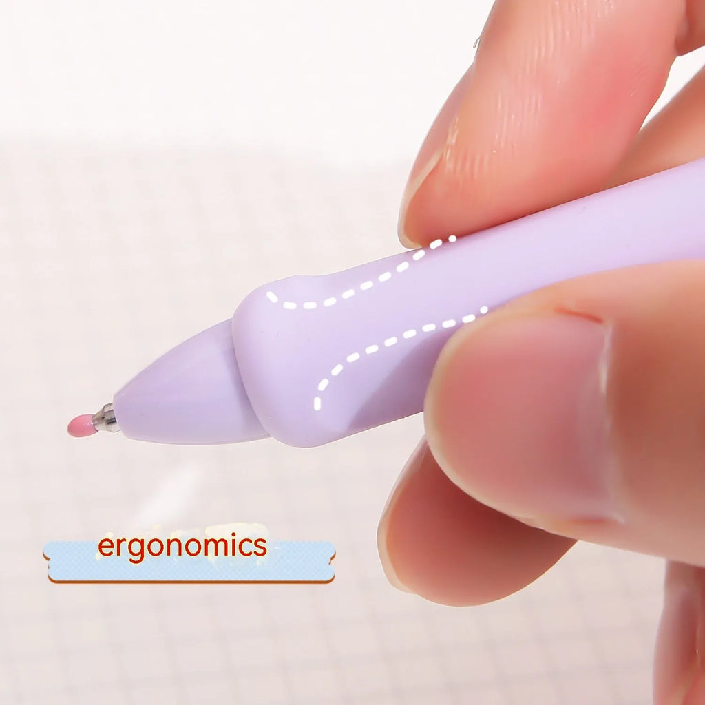 Macaron colour press gel pen with 0.5mm tip shown in Smoked Brown, Smoked Powder, and Smoked White refill options.