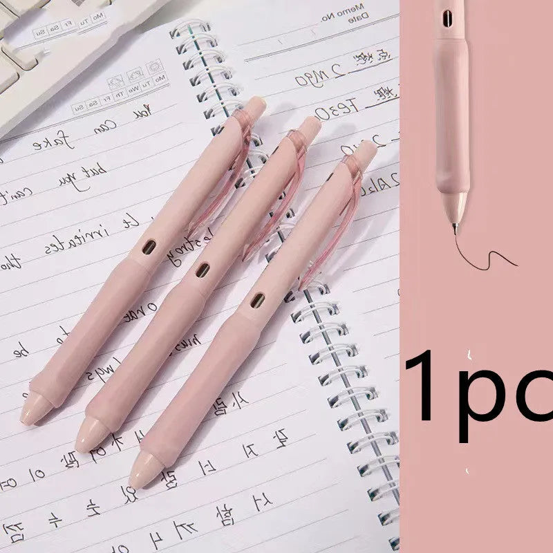 Macaron colour press gel pen with 0.5mm tip shown in Smoked Brown, Smoked Powder, and Smoked White refill options.