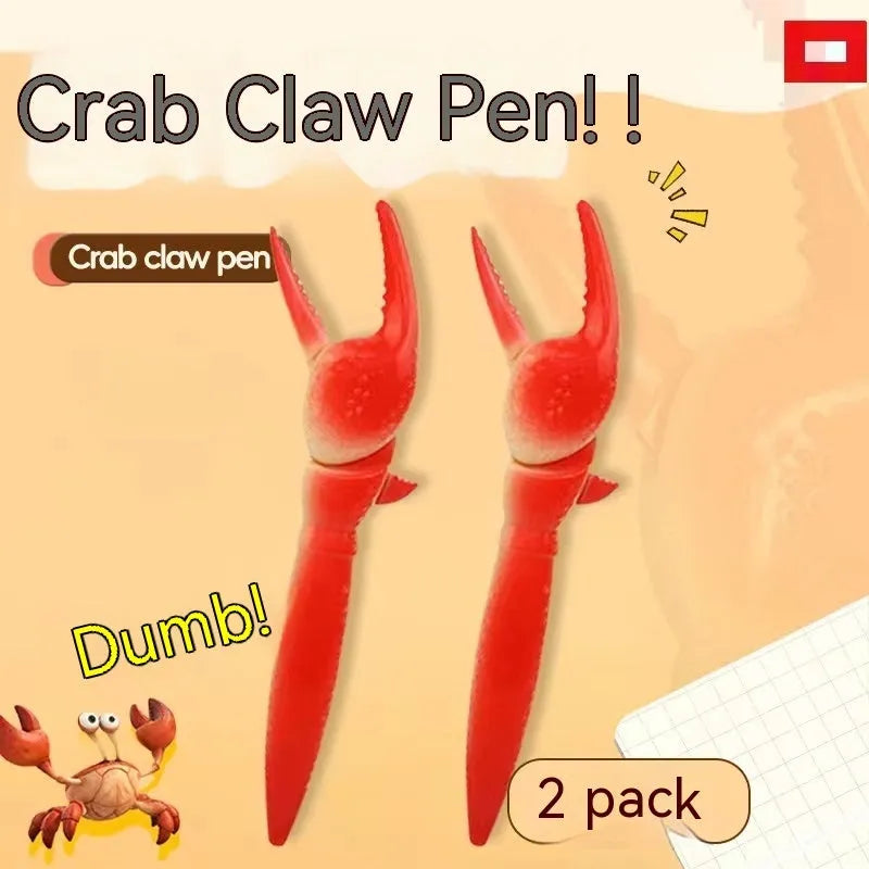Crab design ballpoint pen with playable pressing can clip mechanism