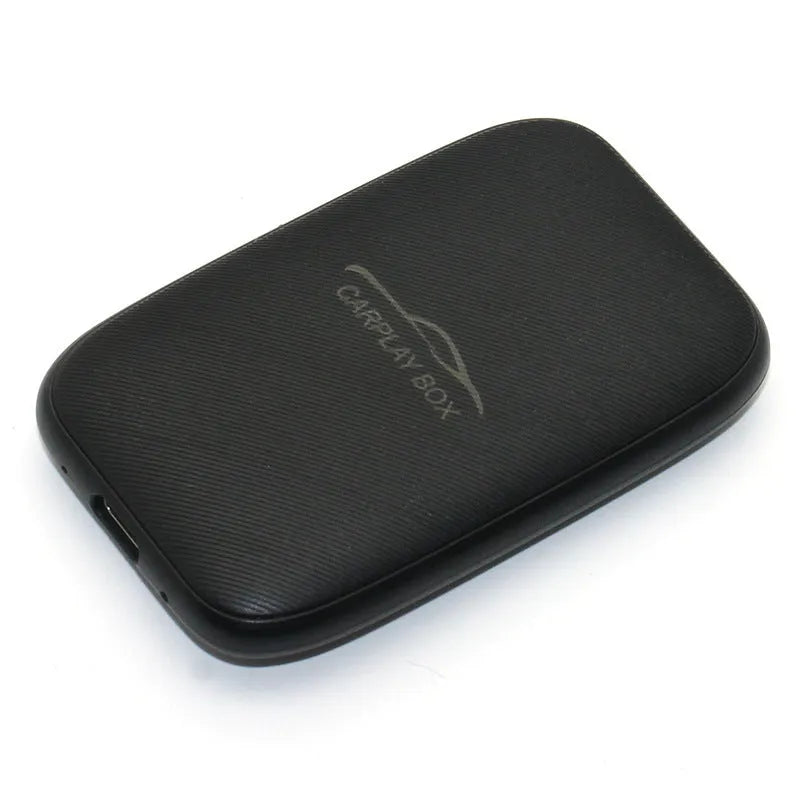 Compact wireless CarPlay adapter with Type-C interface and plastic housing, 50x80x12mm