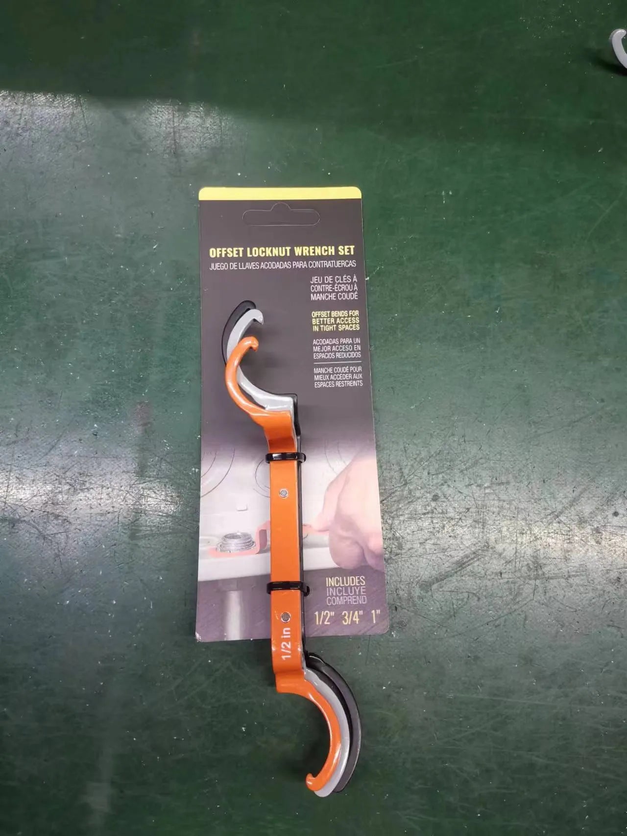 Three magnetic suction wrenches in orange, grey, and black colours showing crescent, catheter locking, and three-in-one tools