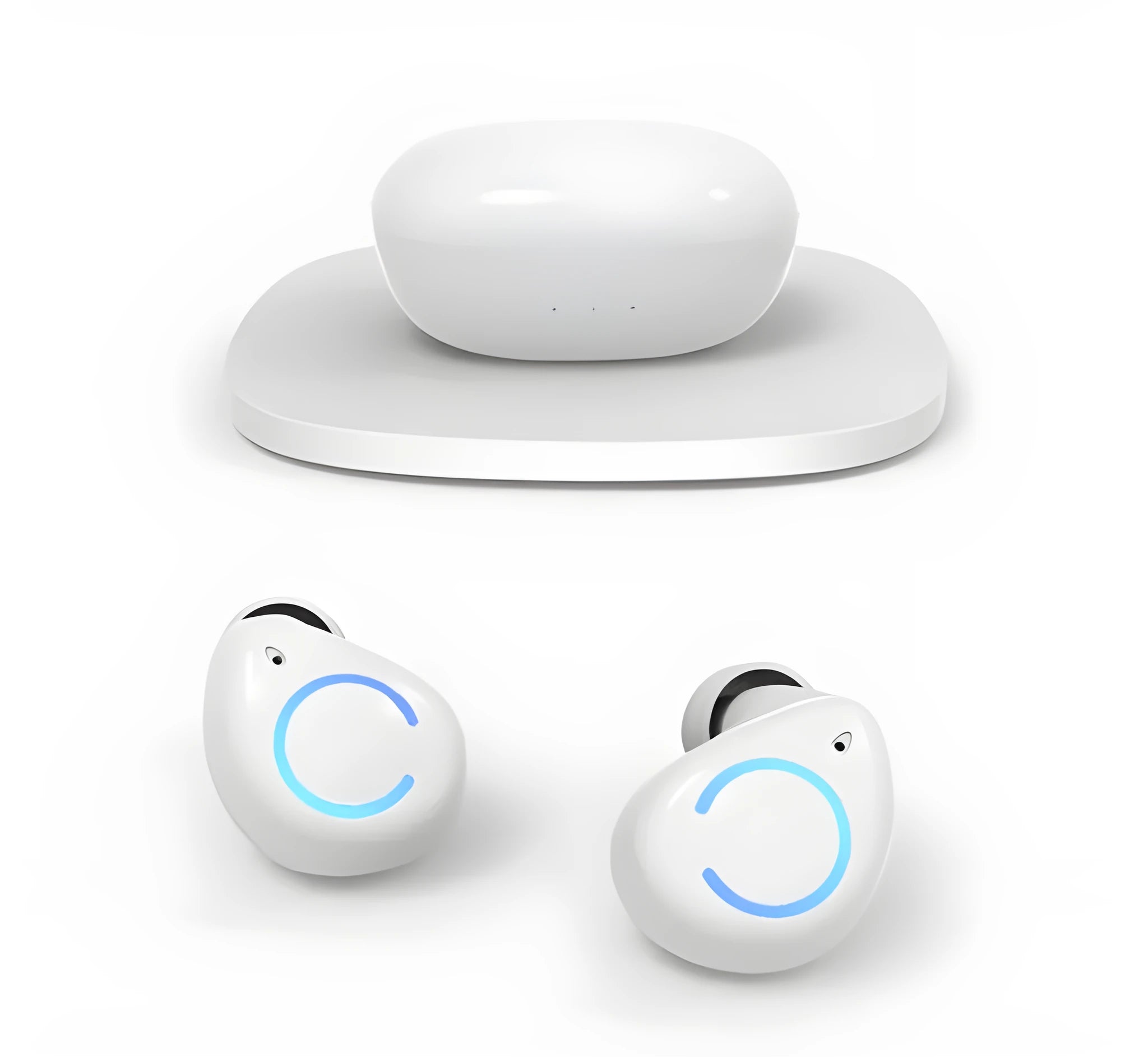 M18 true wireless in-ear stereo headset in black with compact charging case