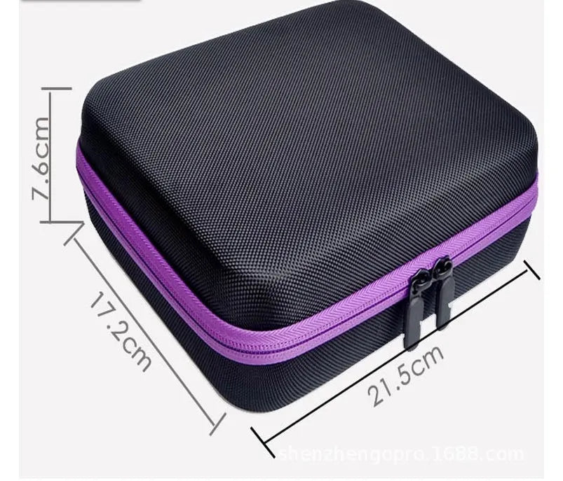 Cube-shaped essential oil storage bag with 30 compartments for 15ml bottles