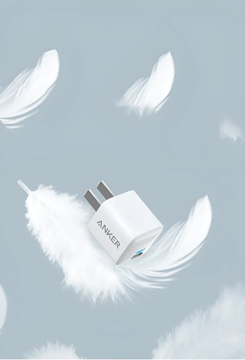 White 18W USB travel charger for mobile phones with fast charging