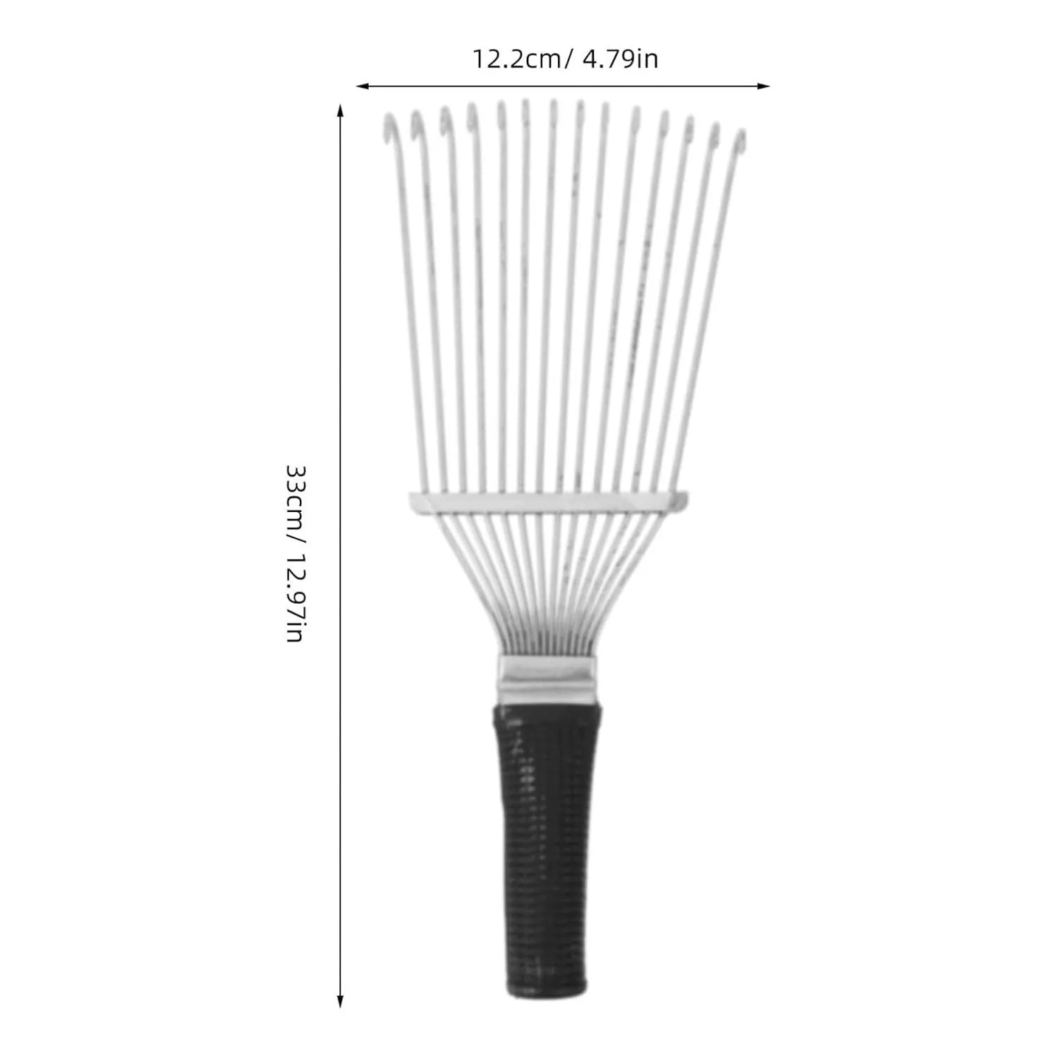 Stainless steel pet dematting brush rake comb for horse and dog grooming.