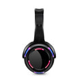 Black silent disco headphones with headband design and 40mm drivers for wireless party events