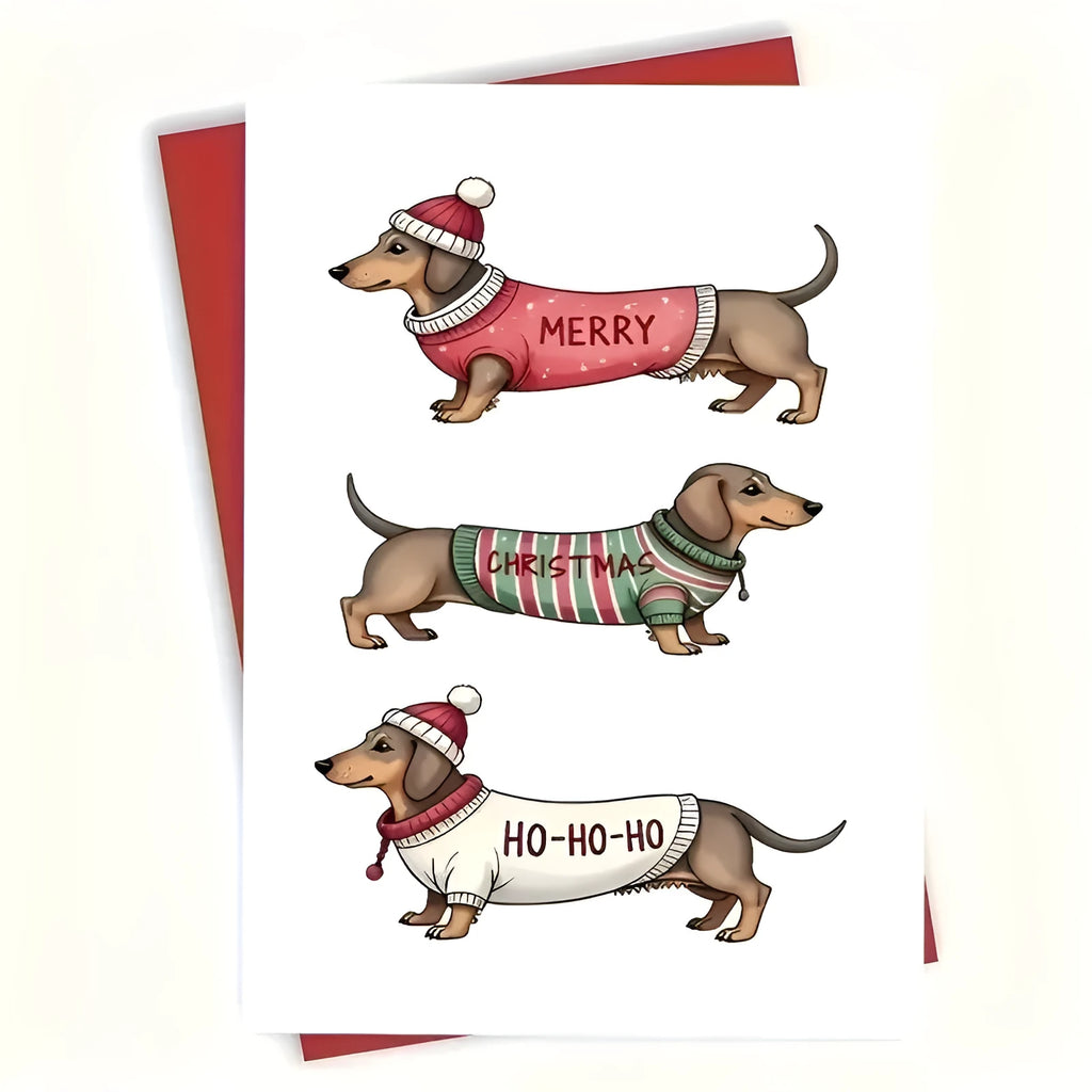 Simple modern Christmas party birthday greeting card with envelope on white background