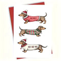 Simple modern Christmas party birthday greeting card with envelope on white background
