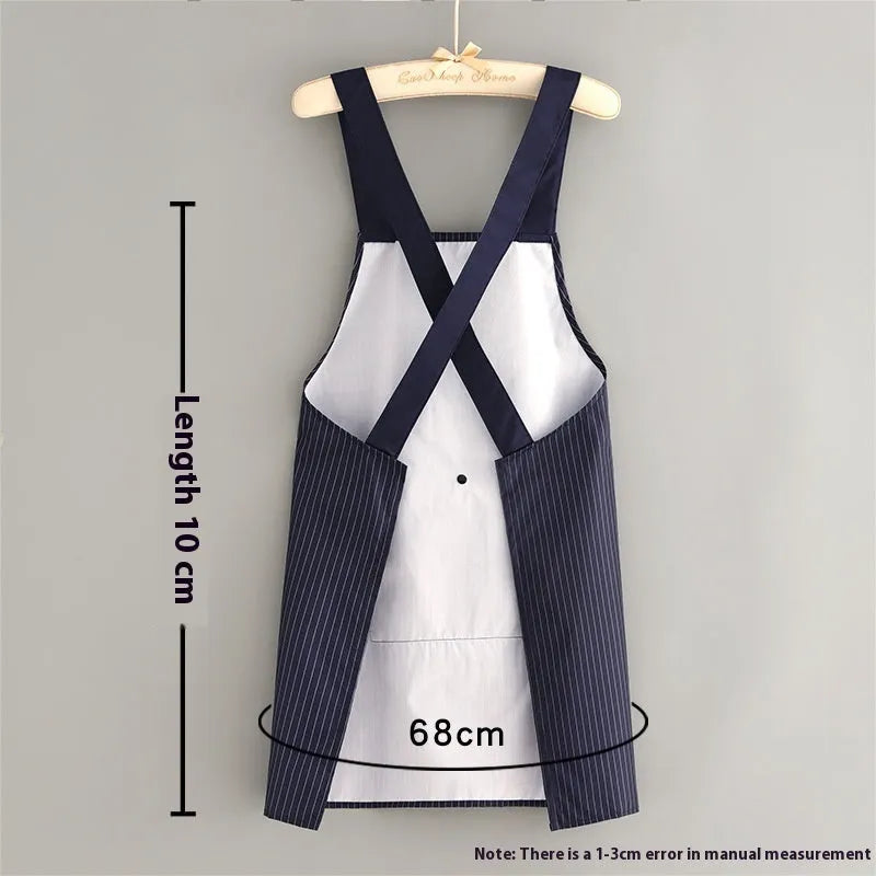 Kitchen household composite waterproof apron in free size, polyester material, colour black