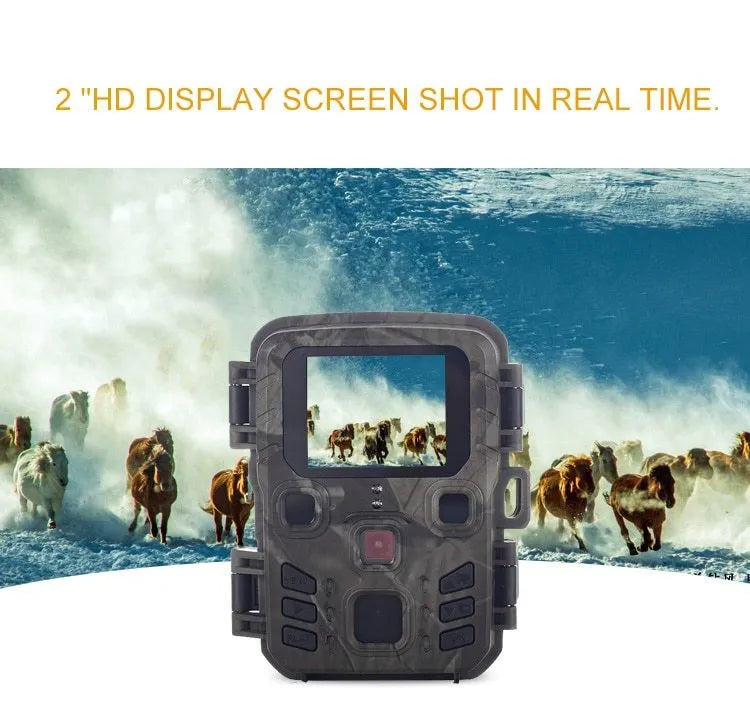 Black infrared night vision monitoring device with plastic body and TF card slot