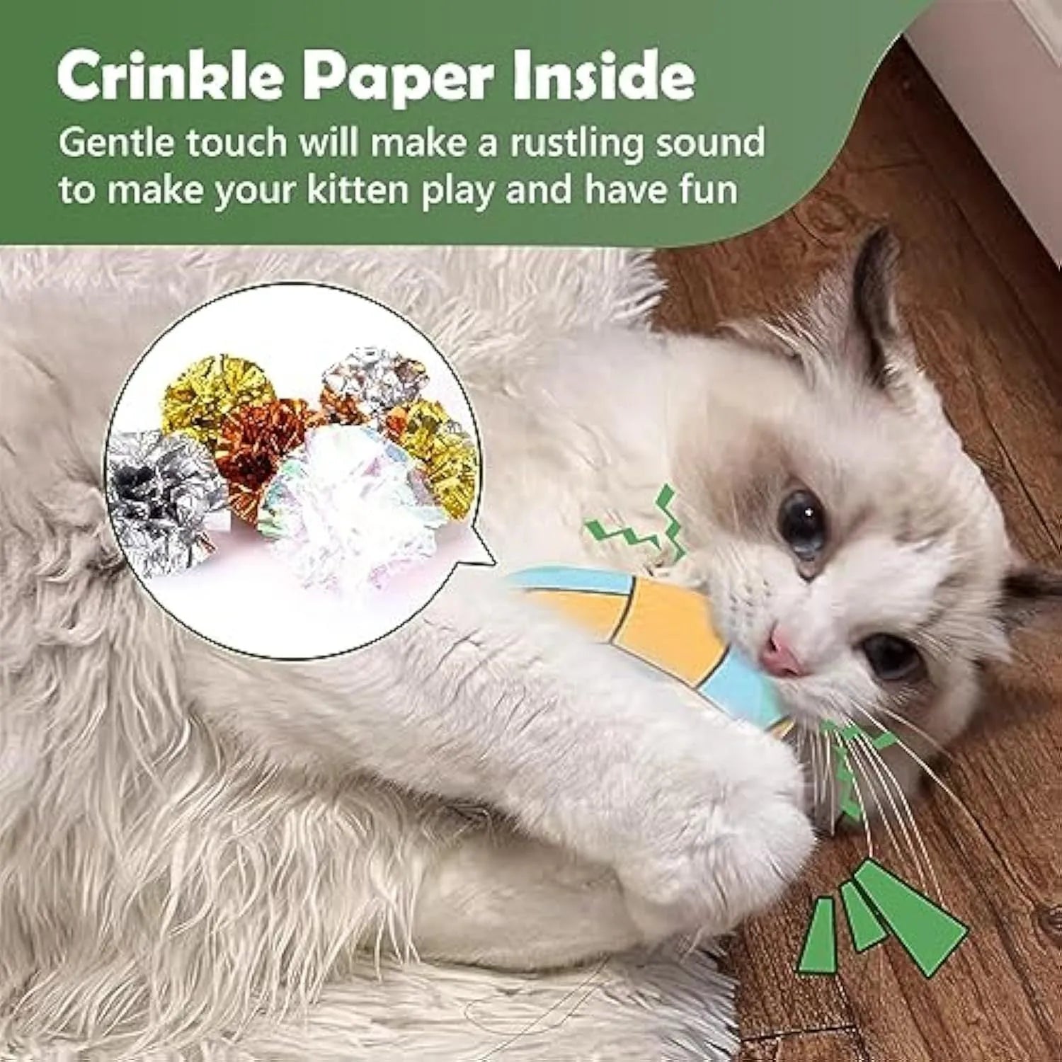 Interactive cat toy disc with sport ball pattern featuring catnip filling and crinkle sound material