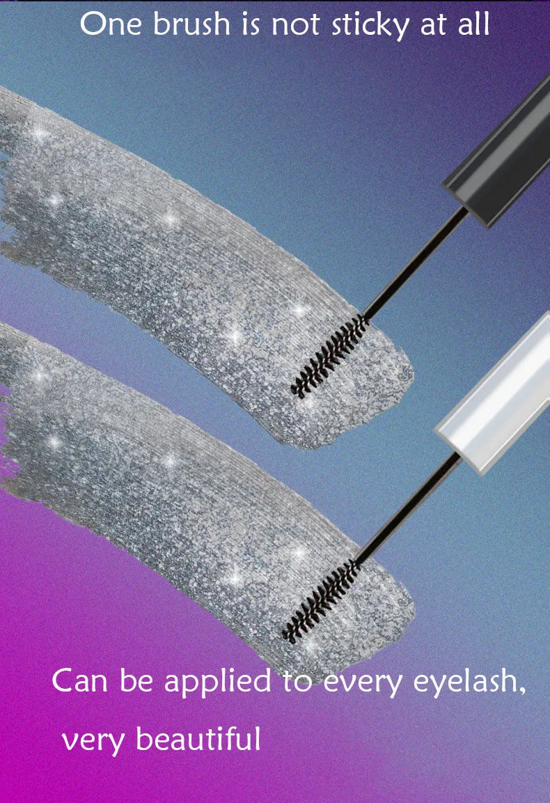 Black Eye Mask Crushing Drill Mascara 13ml in silver tube with waterproof sweatproof natural thick curly lash effect