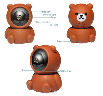 Bear Camera 1080P wifi security camera with auto tracking and IR night vision