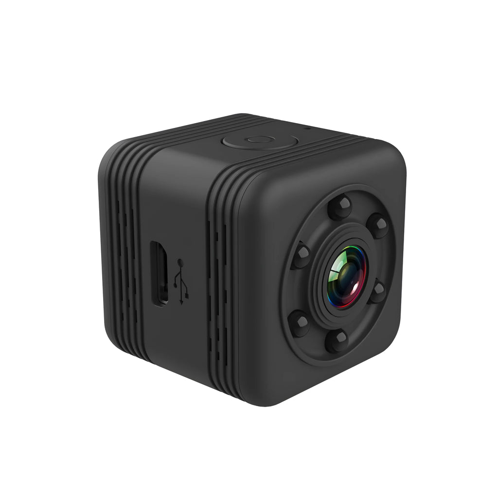 SQ29 black waterproof sports camera with MicroUSB port and TF card slot