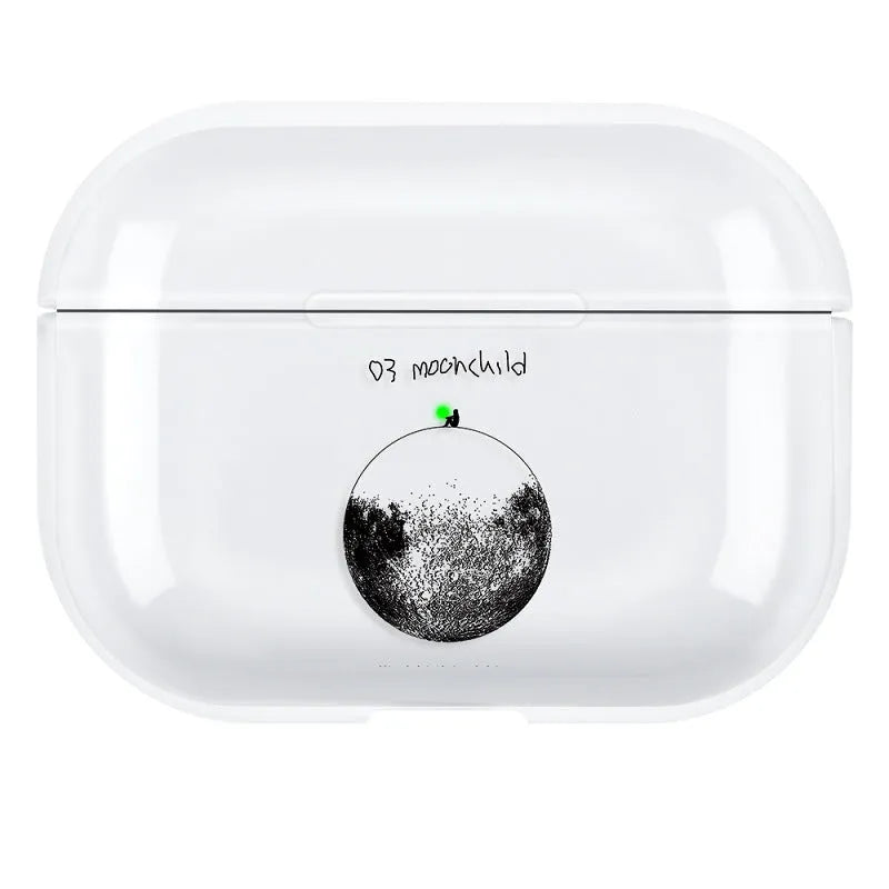 AirPods Pro 3 back cover PC hard case solid colour line drawing protective shell