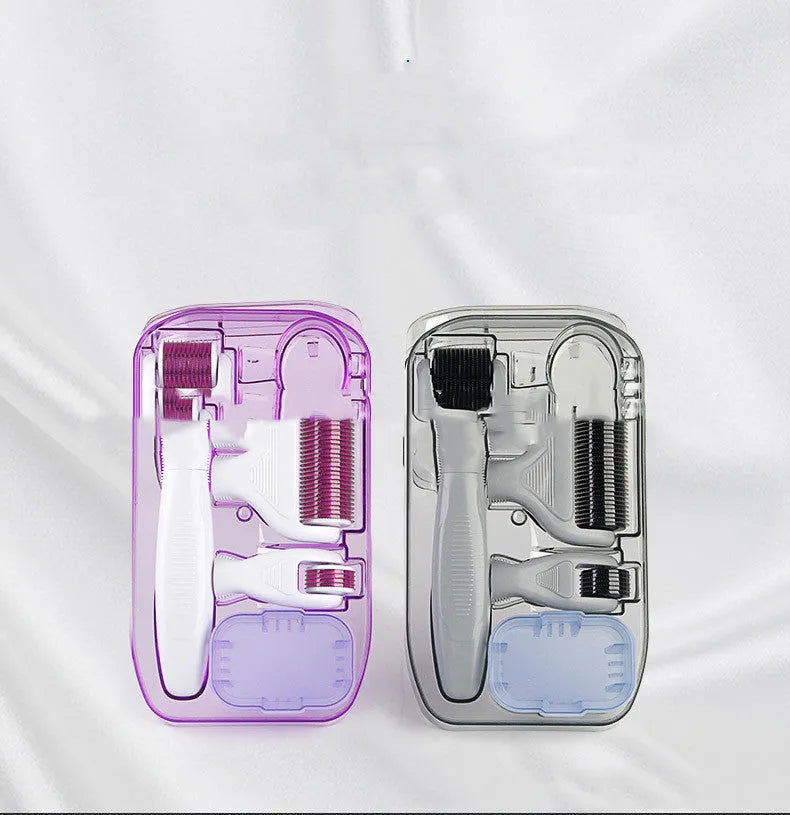 4-in-1 beauty care tool set in white purple for nursing skin care