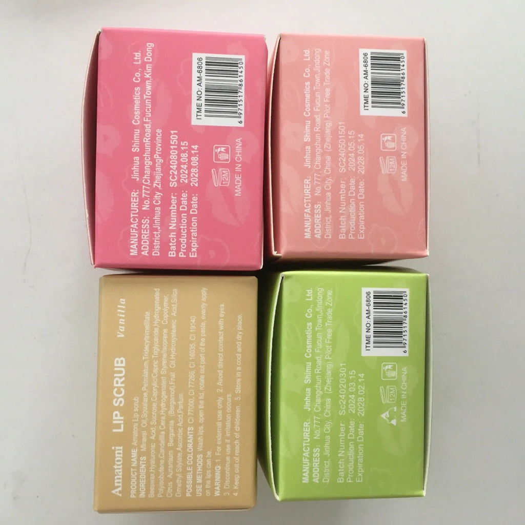 30g jar of fruit flavour lip scrub cream in coconut, raspberry, vanilla, or watermelon