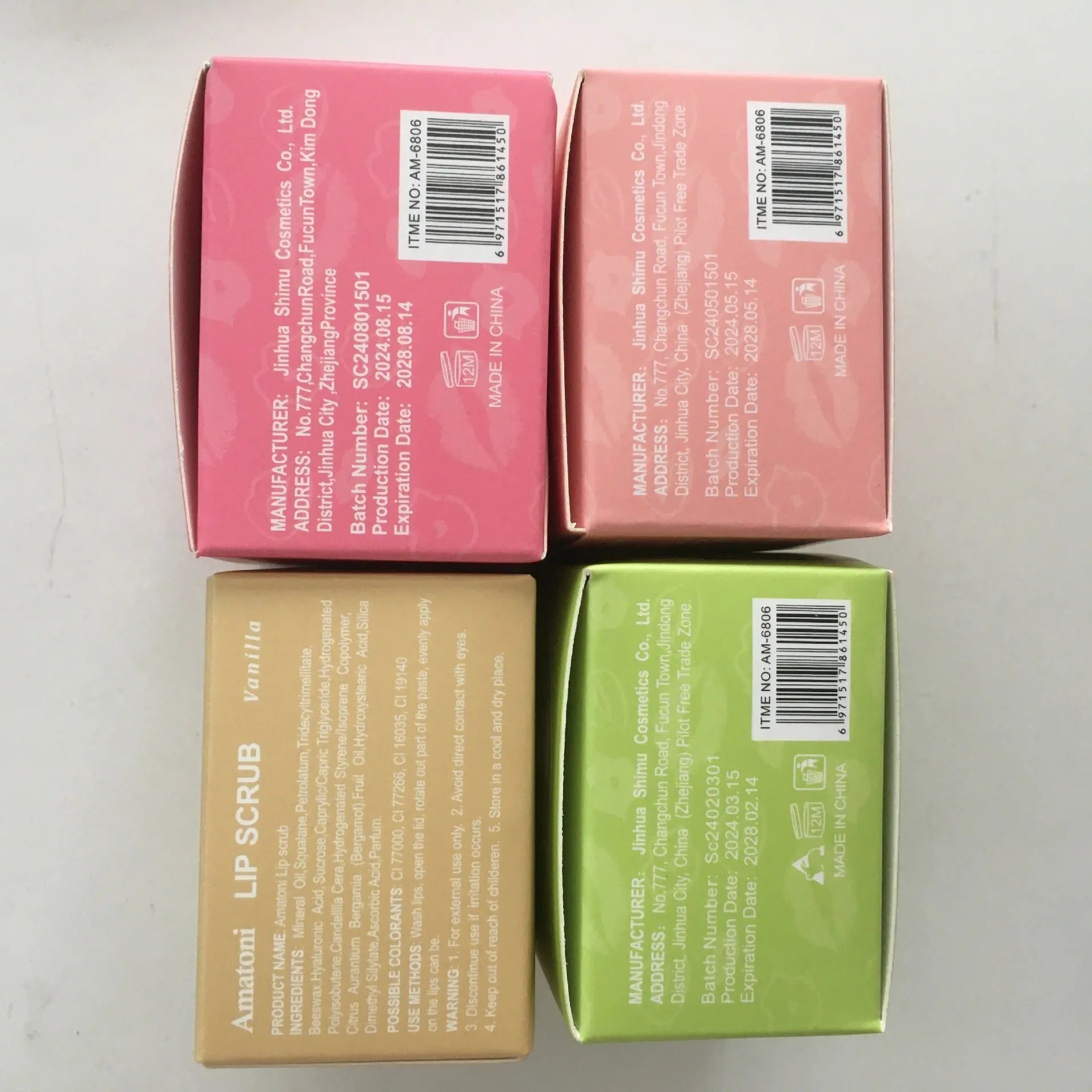 30g jar of fruit flavour lip scrub cream in coconut, raspberry, vanilla, or watermelon