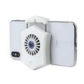 USB mobile phone cooling radiator with aluminium fan and RGB lighting in black and white colour options