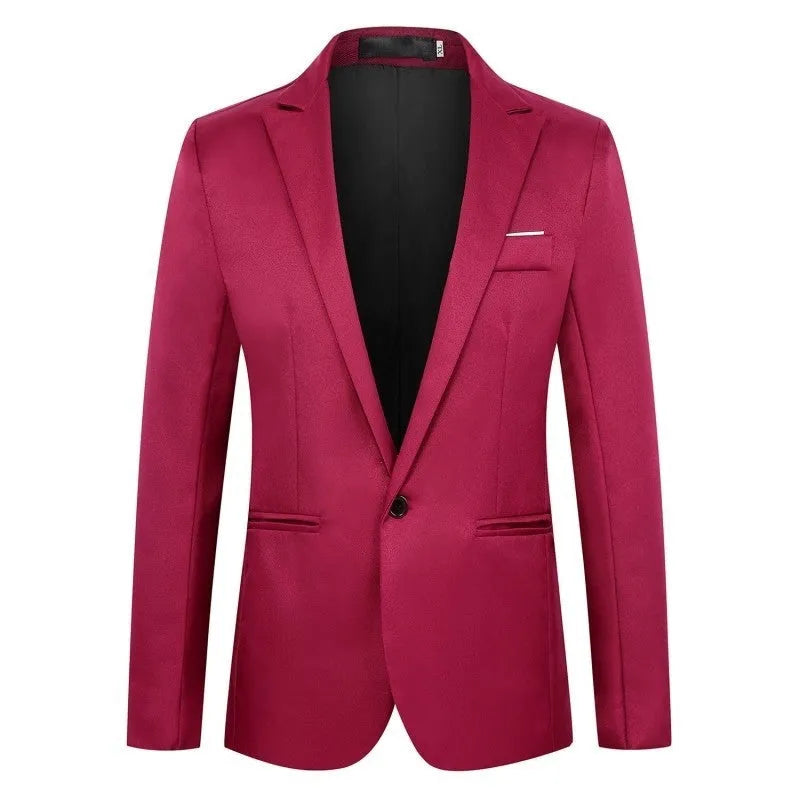 Men's loose fit wedding suit jacket in acetate fibre available in multiple colours with Asian sizing