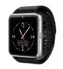 Black smart watch with 1.54-inch touchscreen on a silicone strap showing a customisable watch face.