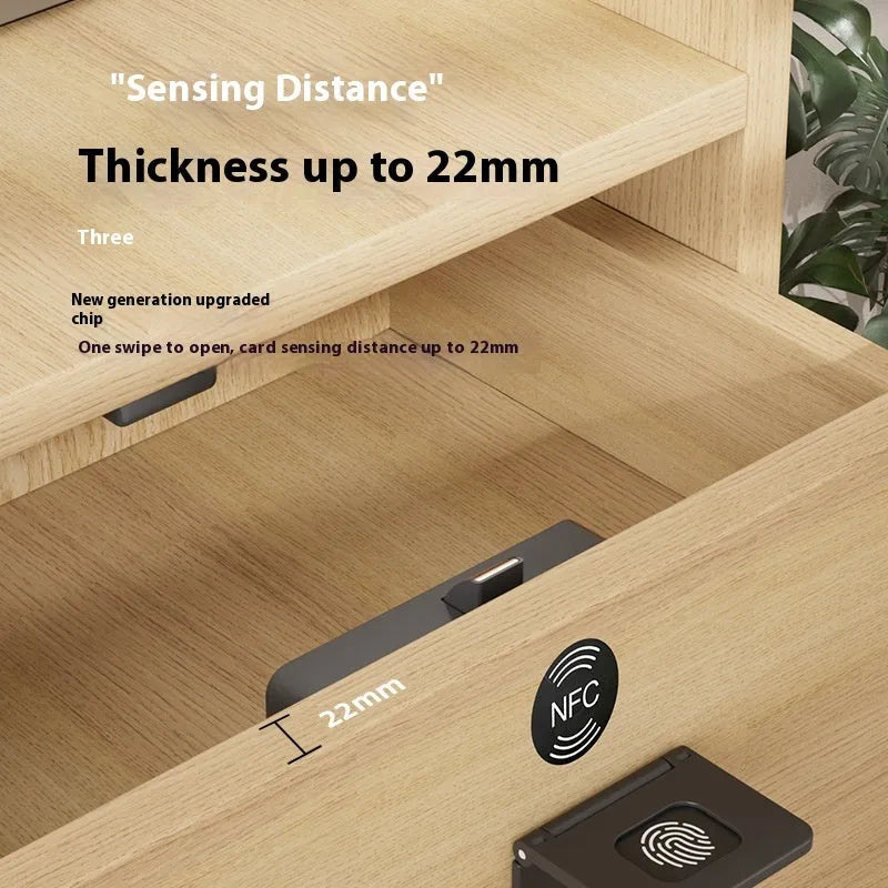 F079 punch free invisible drawer lock with key and English packaging
