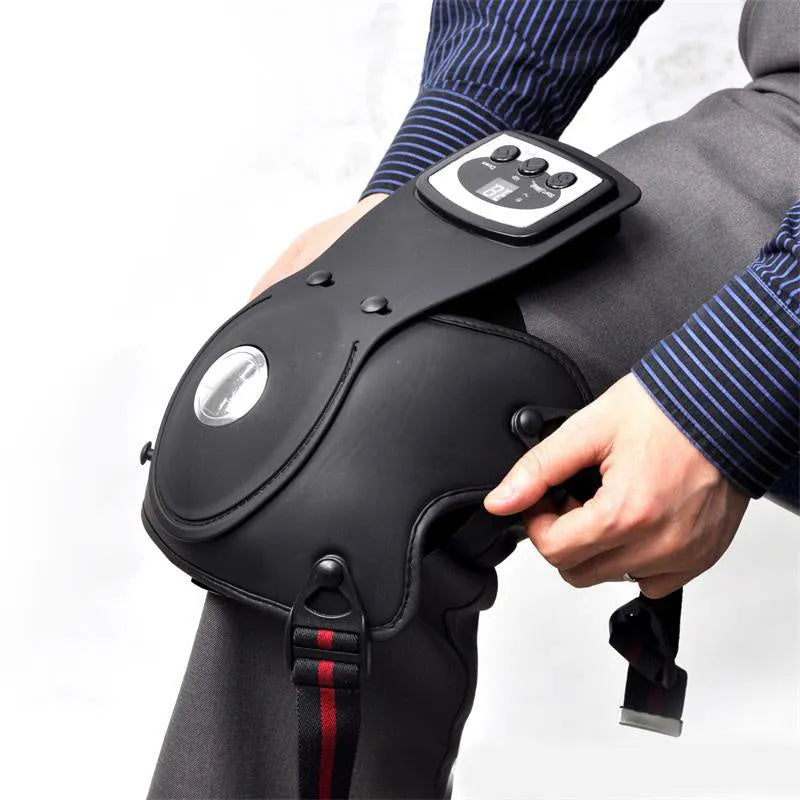 Infrared knee massager with adjustable temperature control and knee shoulder pads
