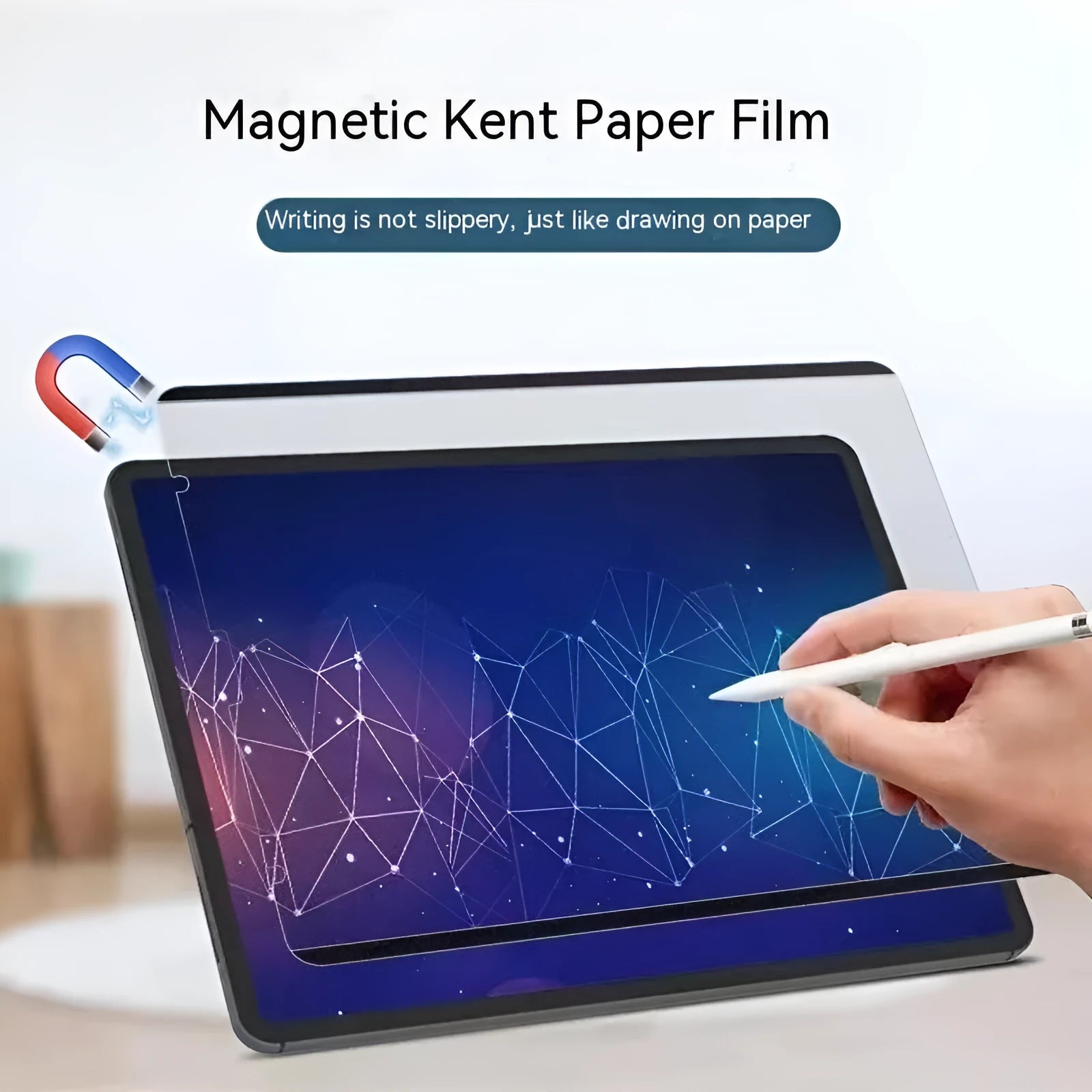 Magnetic detachable PET screen film for iPad mini 6, iPad Air 4, and iPad Pro 11-inch models.