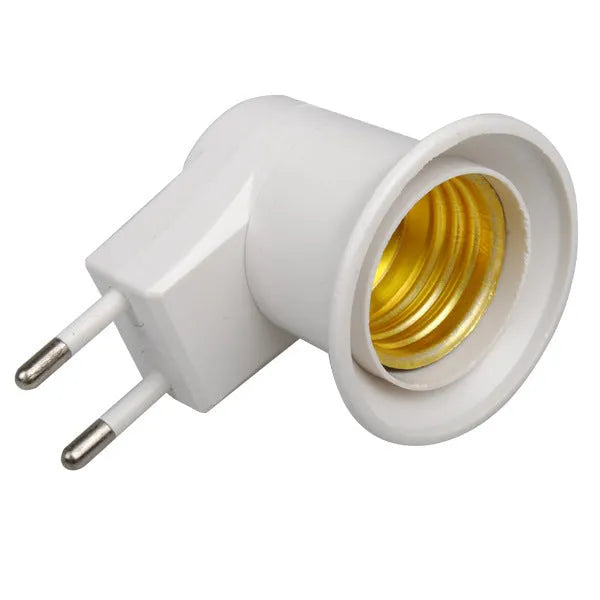 White bakelite wall plug-in E27 lamp holder with switch for AU EU US outlets