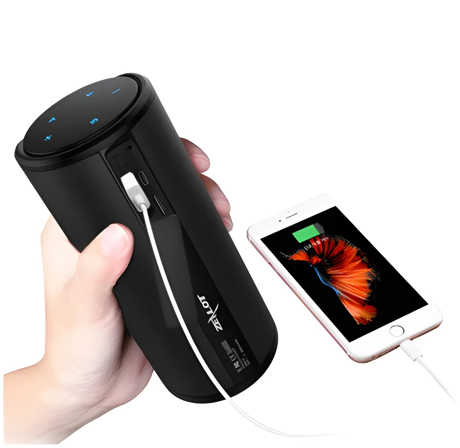 Compact wireless Bluetooth speaker with call functions and rechargeable battery in multiple colour options