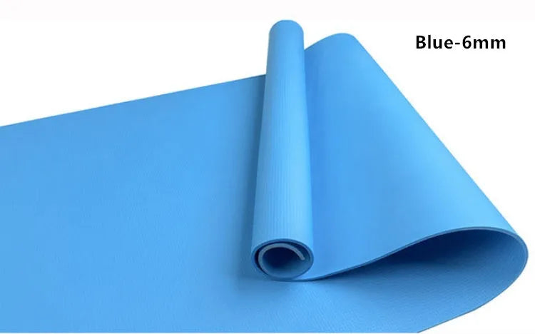 EVA composite yoga mat in a choice of colours showing 4mm and 6mm thickness options for fitness.