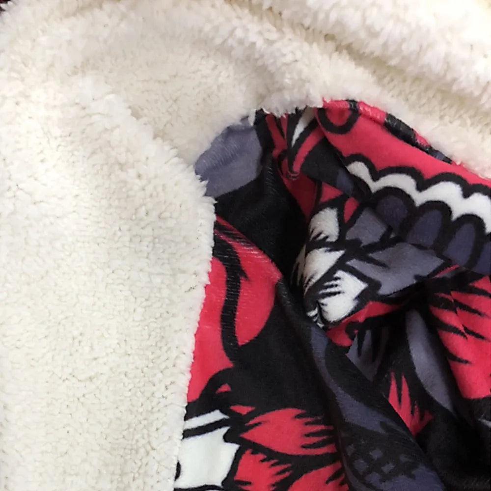 Round flannel burrito blanket 280Gsm in soft microfiber fleece with tortilla wrap design