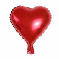 Aluminium foil peach heart balloons in metallic colours with sparkling finish
