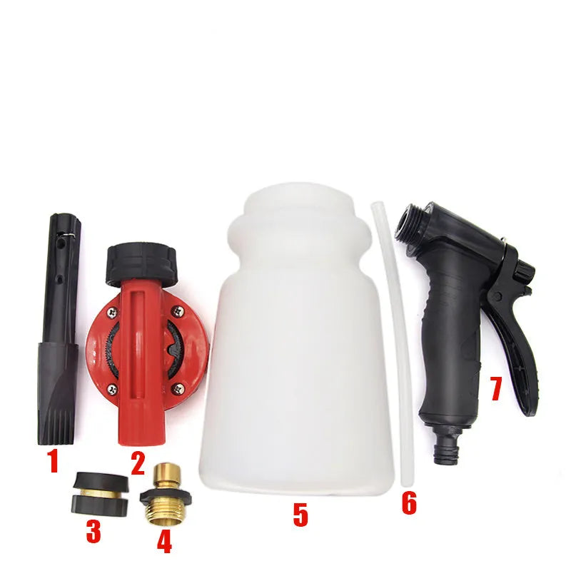 Compact foam pot high pressure water gun for small garden watering and pesticide spraying