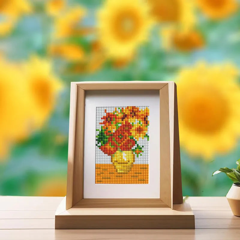 12 piece diamond painting kit set frameless acrylic 15x15cm with flower and animal themes