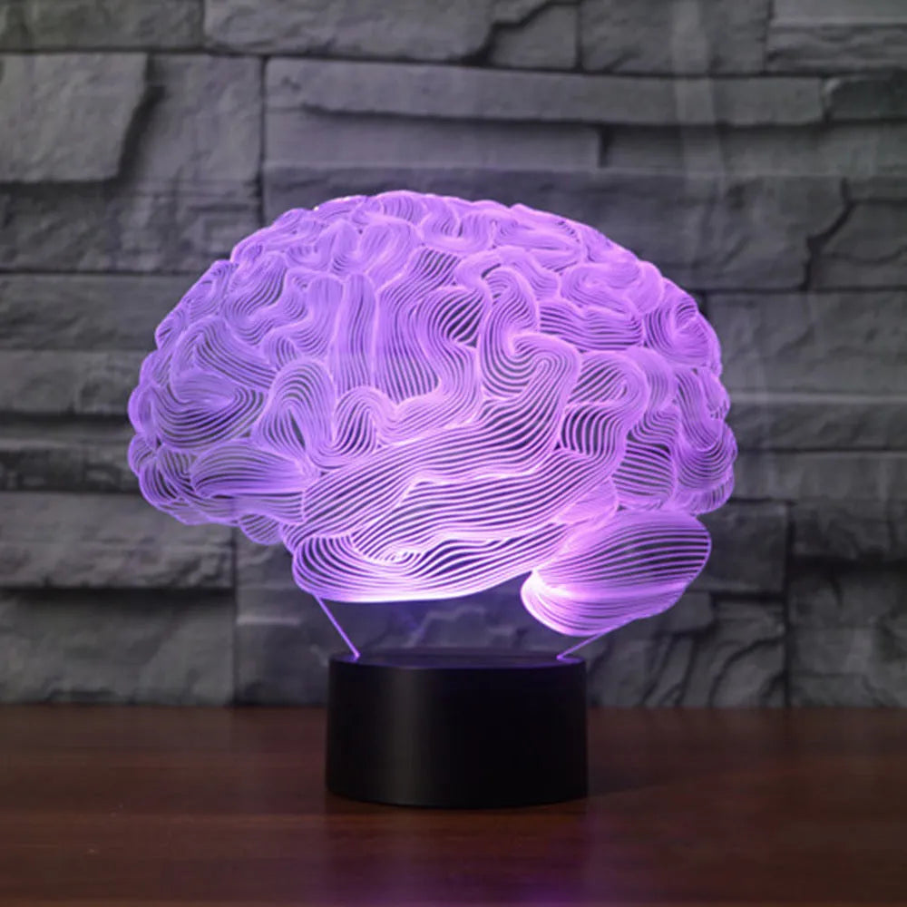 3D acrylic illusion desk lamp with LED lighting and remote control on ABS base