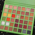 42-colour eyeshadow palette with potato and matte textures, compact case, green style, smooth shiny and matte powders