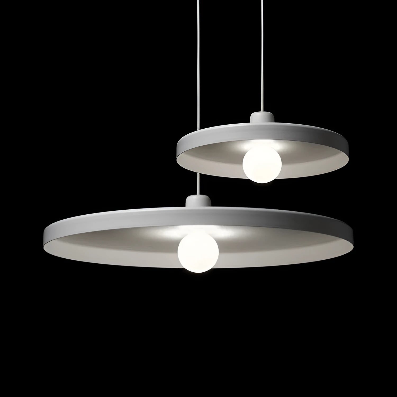 Aluminium alloy coffee shop bar chandelier 220V black finish 50CM diameter