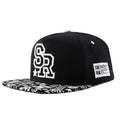 Adjustable cotton baseball cap with letter embroidery in black or white colours
