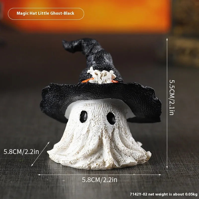 Resin wizard hat ornament in purple or black for Halloween Christmas party Easter decorations