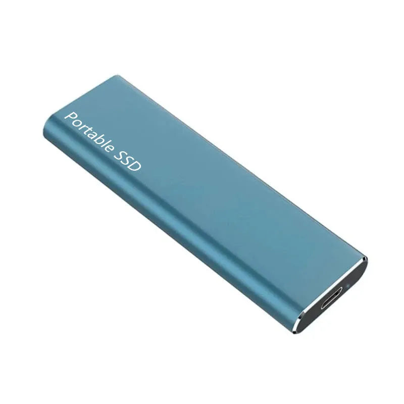 Ultra-thin metal mobile solid state drive in red, black, blue and silver colour options