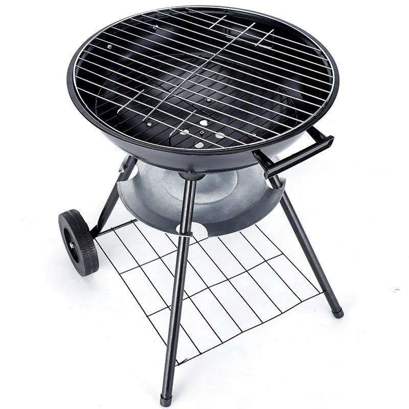 Portable 14-inch iron apple stove barbecue oven with grill for outdoor cooking