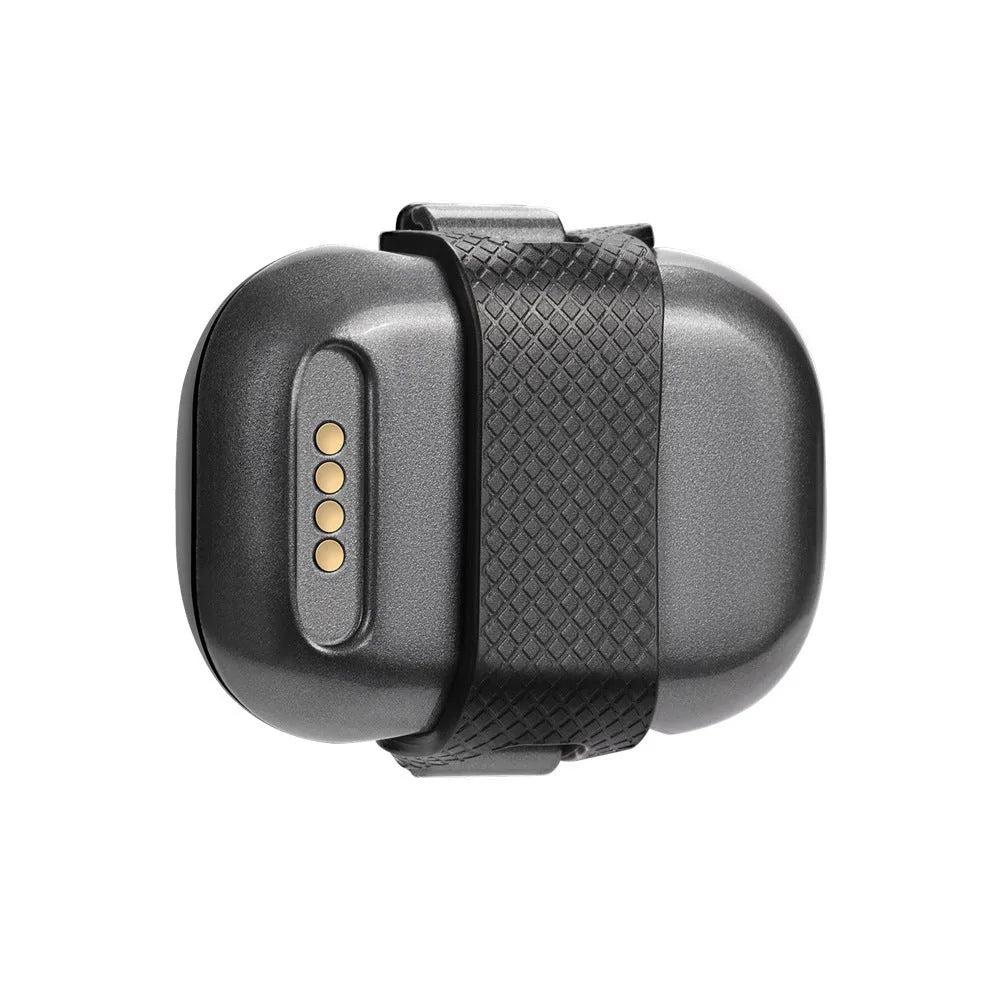 Black Pet GF-07 GPS locator device with hanging rope for pet collar attachment