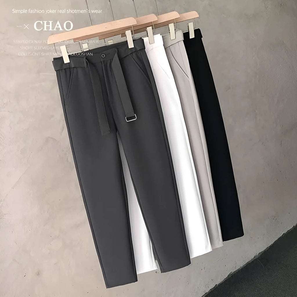 Boys slim straight wool blend trousers in tapered cut available in multiple sizes and colours